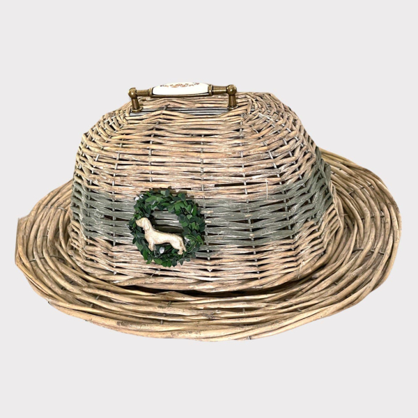 Rattanglosche mit Unterteller